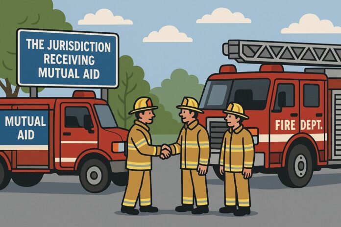 The jurisdiction receiving mutual aid