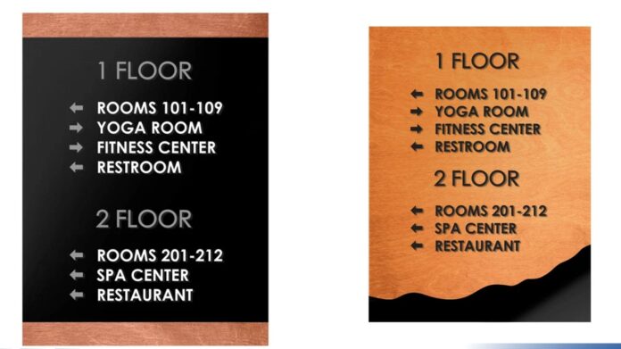 Directional signs Directional signs