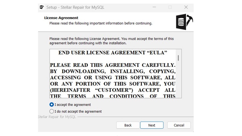 Accept the License Agreement