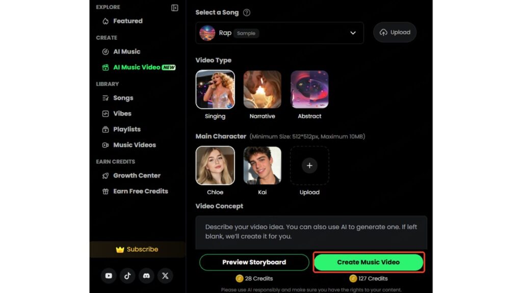 Create AI Music Video