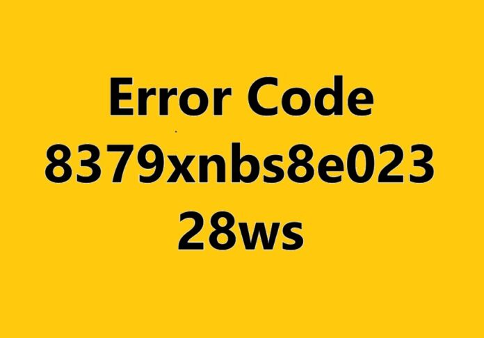 Error Code the Error 8379xnbs8e02328ws Code